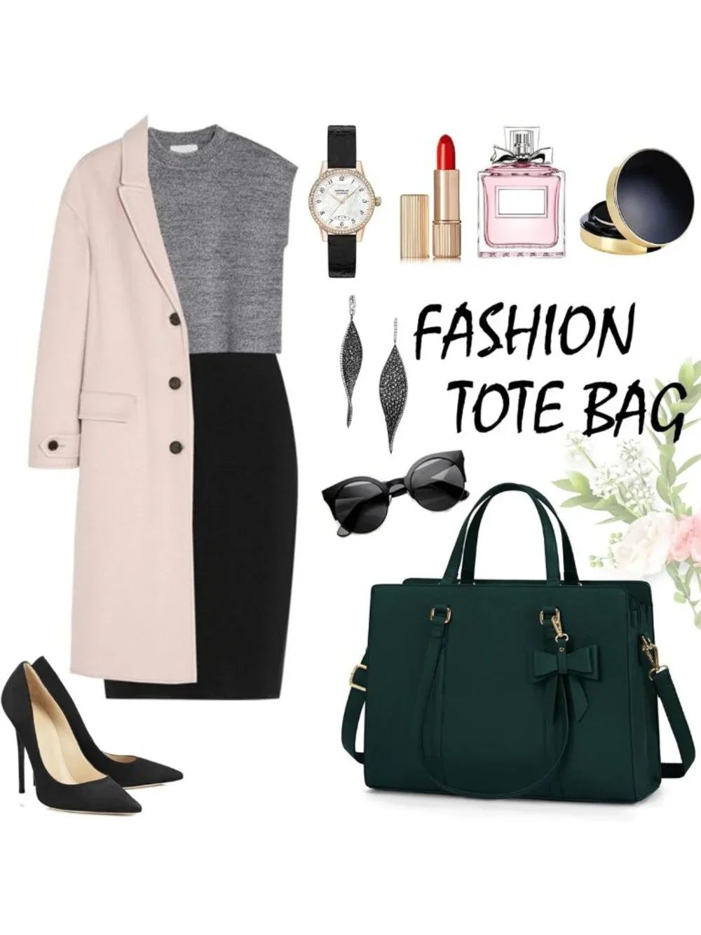 Stylish Waterproof Laptop Tote Bag for 15.6